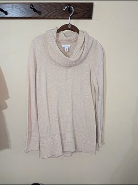 Calvin Klein Cream Cowl Neck Sweater